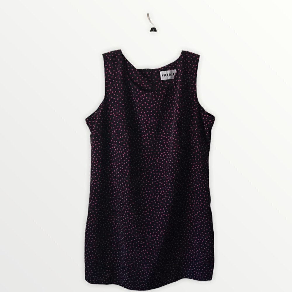 Studio I Sleeveless Polka Dots Sheath Dress